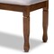 Baxton Studio Corey Grey Upholstered and Walnut Wood Dining Bench 171-10923 - alternate 7